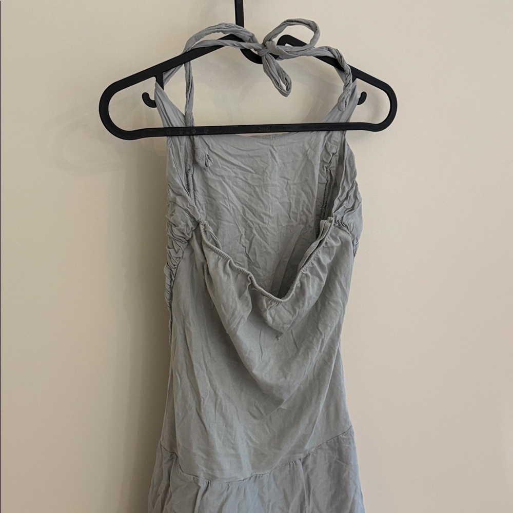 Italian-Made Whimsical Rouched Halter Dress - Picture 8 of 9